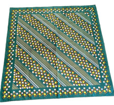Vintage Scarf by Sally Gee Green 27x27 inches JAPAN