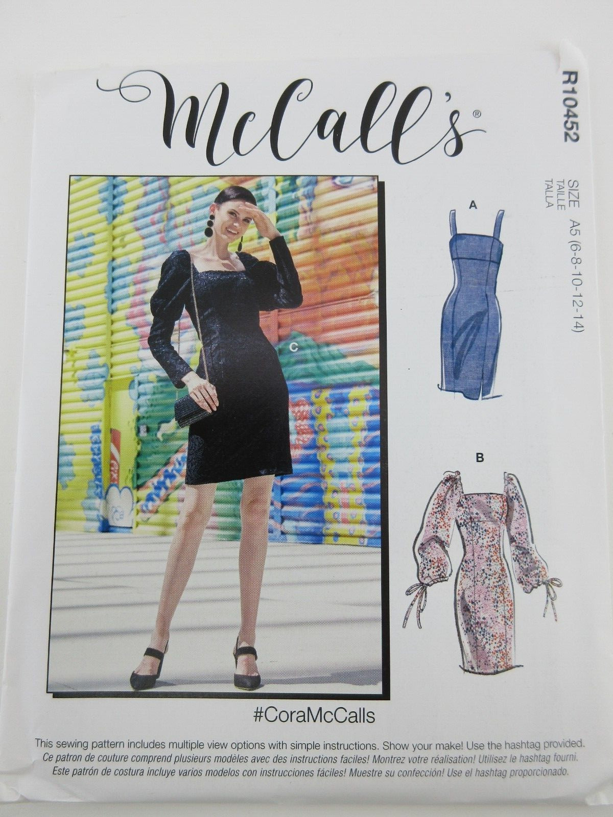 McCalls R10452 Misses/ Petite Cora Dress  Fitted & Lined  (6-8-10-12-14)