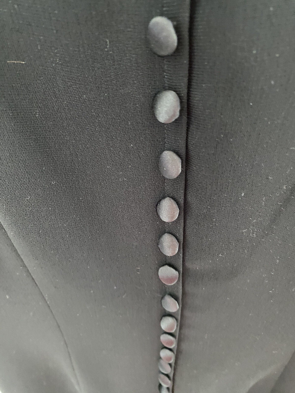 TALBOTS SIZE 8 BLACK BACK BUTTON DOWN SHEATH DRESS - image 5