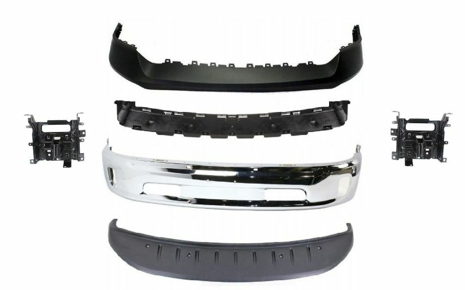Sentence Bumper Spoiler Bottom Top Brackets Front Dodge Ram 1500 2013 - 2019