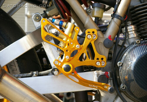 DUCATI SS900 / SS1000 / MH900e TYPE 2 SATO RACING REARSETS - GOLD - Foto 2 di 4