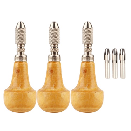 Set 3 Pin Vise Graver Tipo Mandrino Singola Estremità Lucchetto Ugello Oro Strumento Creazione Gioielli - Foto 9 di 16