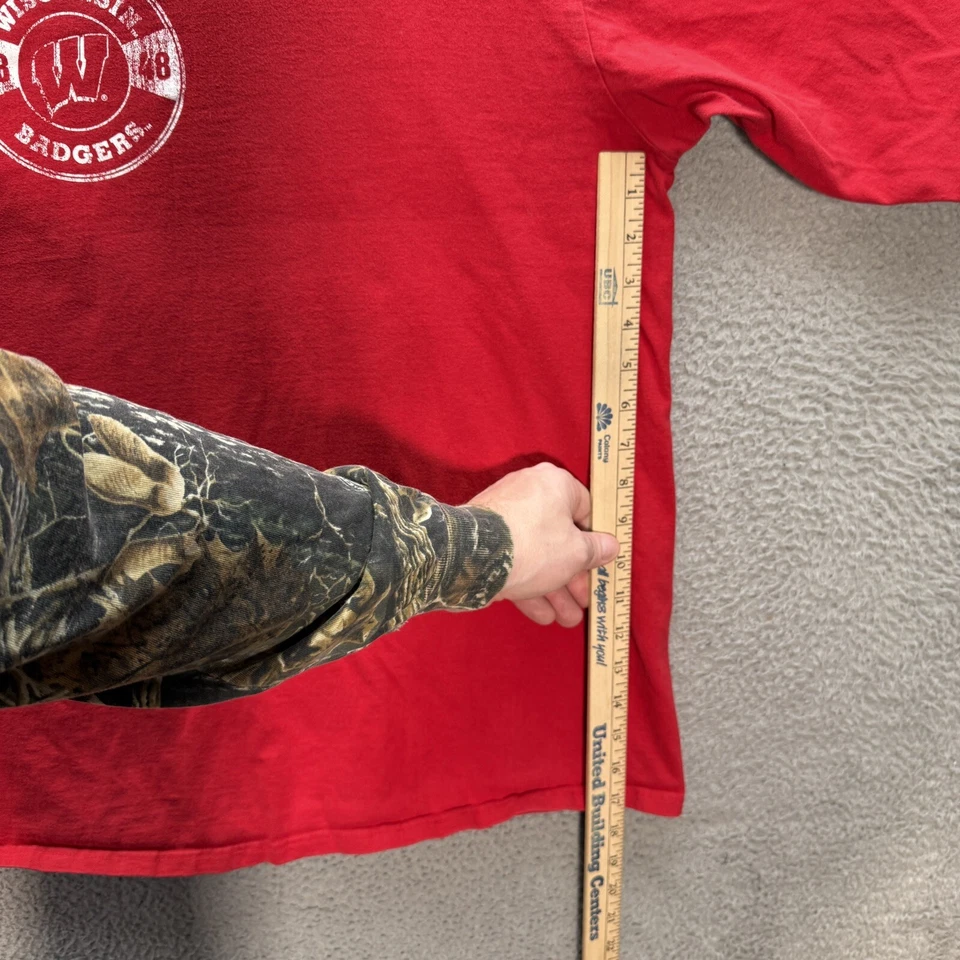 Camisa De Colección Wisconsin Badgers Adulto 2XL XXL Roja NCAA Deportes Universitarios Años 90 Y2K * Foto 4 de 4