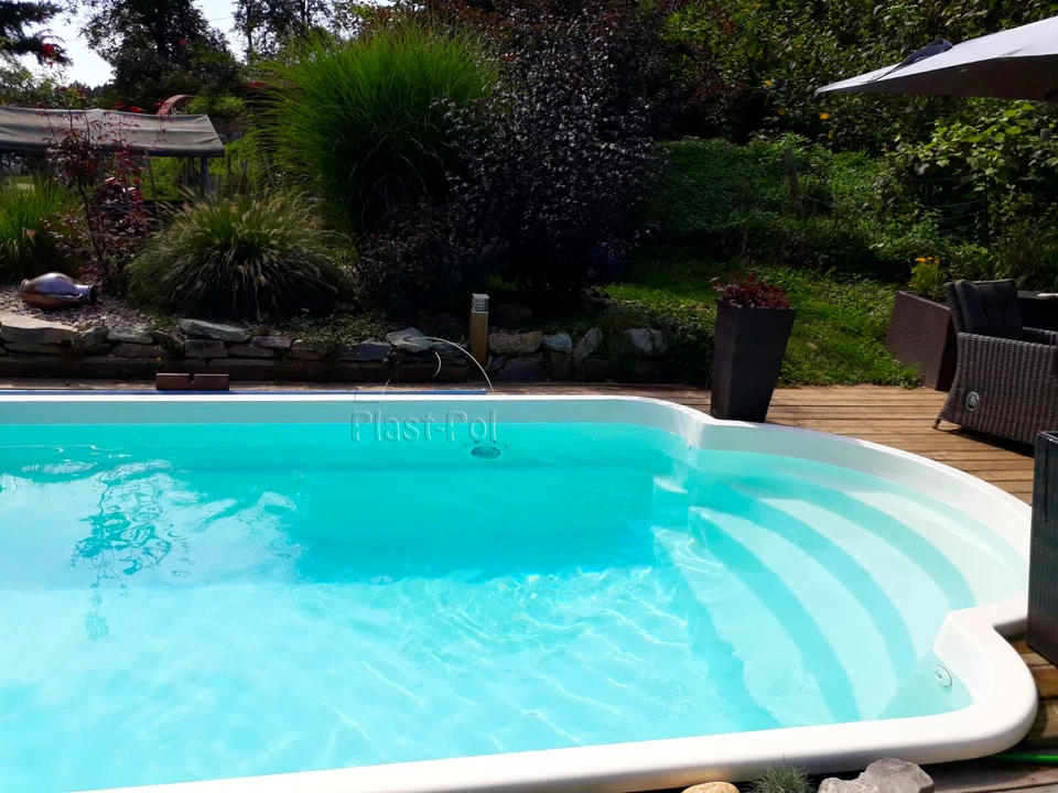 GFK Schwimmbecken Pool 5,00x3,00x1,50 SET, Fertigpool Swimming Pool komplett - Bild 2 von 4