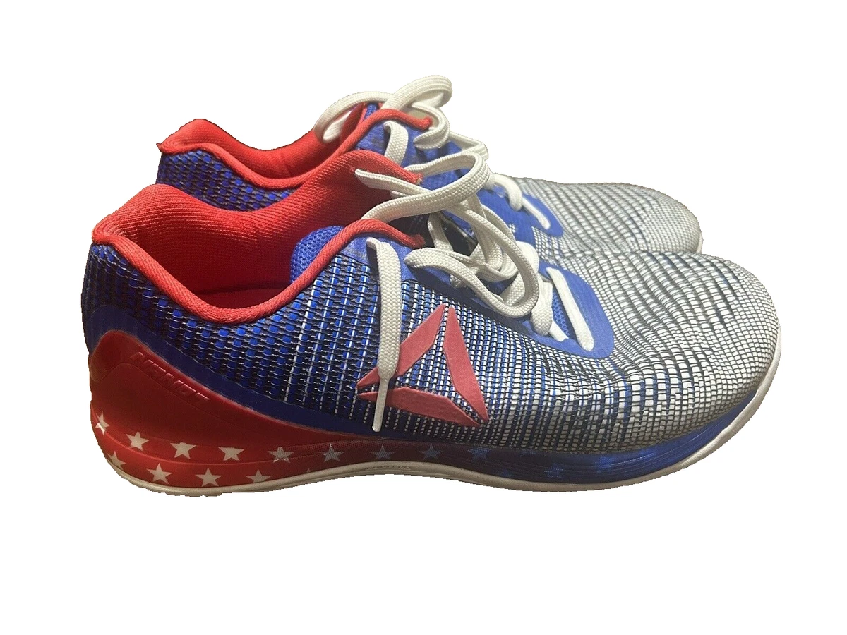 Reebok Nano Weave Crossfit Training Shoes Stars Red White Blue Mens Size 10