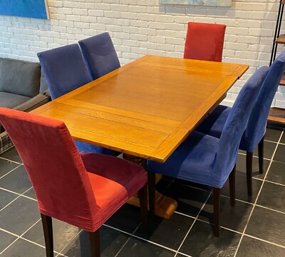 Dining Hard wood, extendable to seat