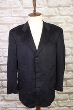 ARMANI COLLEZIONI Black Cashmere Three Button Blazer Jacket Size 56