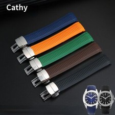 21mm Curved Rubber Watchband Strap for Patek Philippe 5167 Grenade Aquanaut Tool