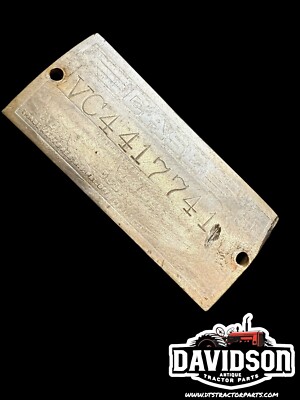 1940 VC Case Serial Identification Tag Antique Tractor | eBay