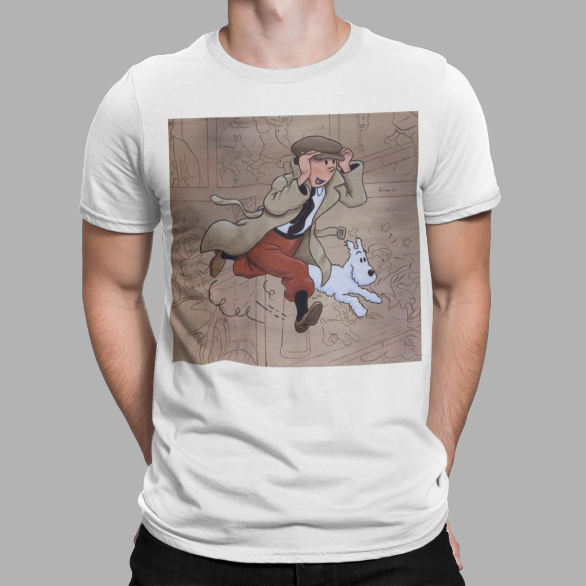 T-shirt Blanc Tintin Reporter 100% Coton - Taille 6 Ans, Neuf Avec étiquettes (2024)