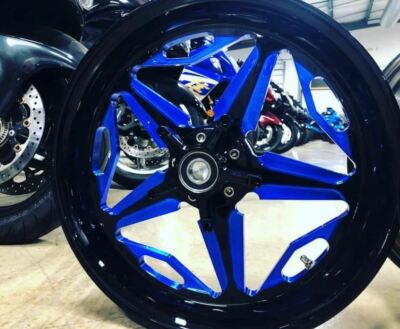 BLACK AND BLUE 360 SPEED STAR WHEELS FOR 2006-2011 Kawasaki