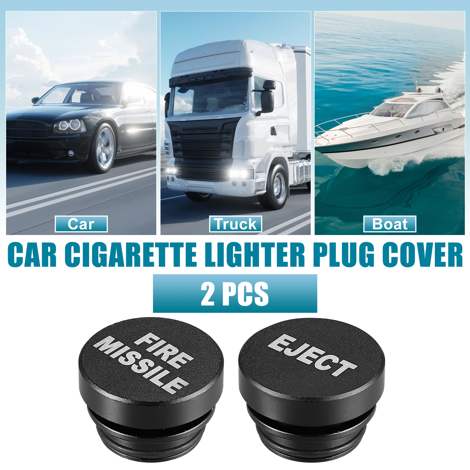 2X 12V Cigarette Lighter Plug Cover Dustproof Cigarette Lighter Socket