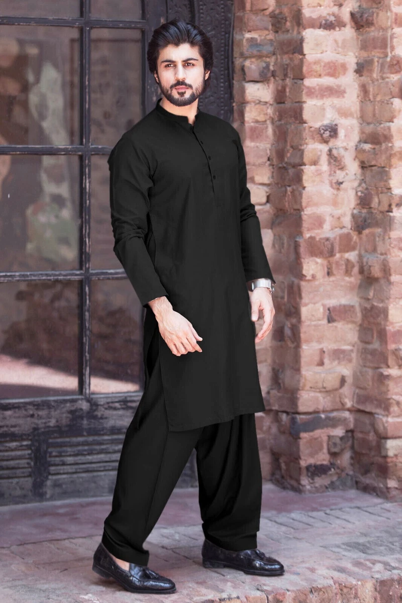 Black shalwar hotsell kameez mens