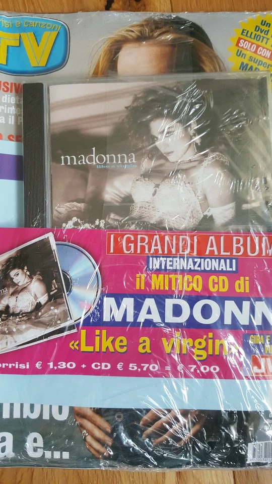 MADONNA RARE TV SORRISI E CANZONI ITALIAN MAGAZINE + SPECIAL CD LIKE A VIRGIN - Image 2 of 3
