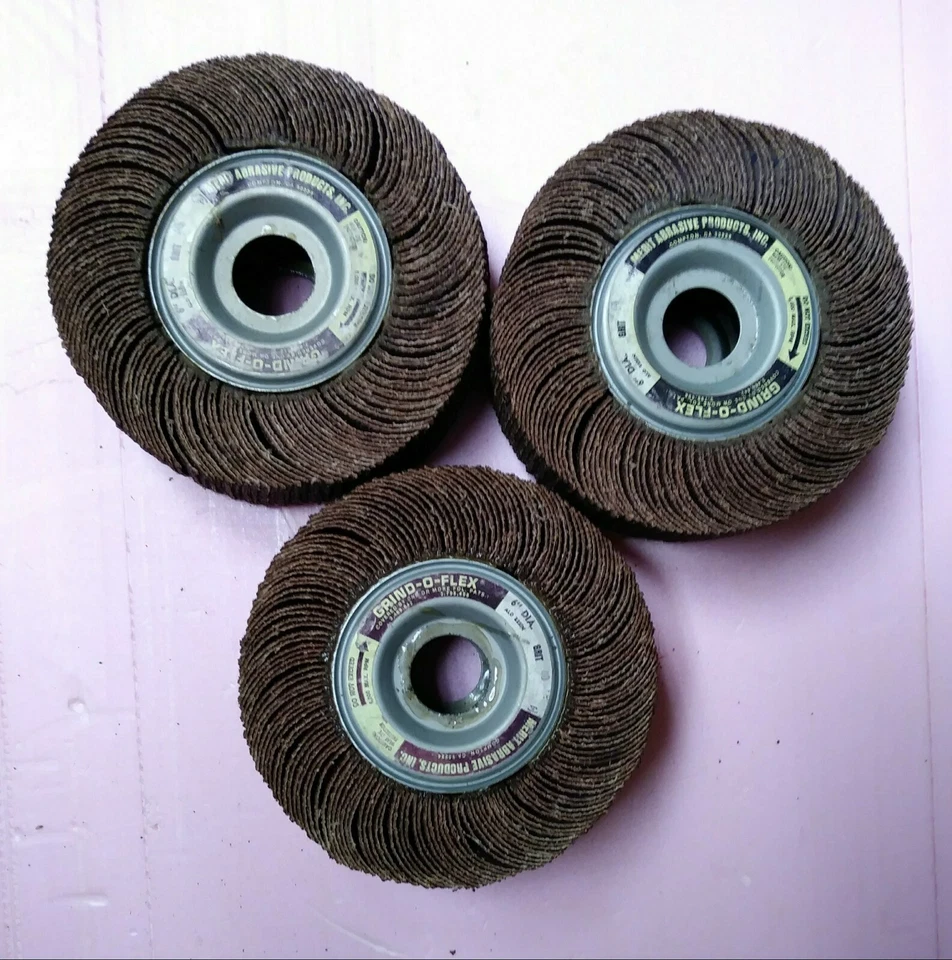 VTG MERIT Abrasives 6"x 2" Grind-O-Flex Unmounted Flap Wheel Grit 40 1"~ArborNOS - Image 3 of 4