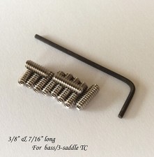 Sattelh&ouml;he Schrauben 3/8" & 7/16" f&uuml;r Fender USA 3 Sattel Tele & USA Bass Br&uuml;cke