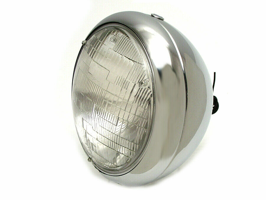 Vintage 7 Round Headlamp 12 Volt for Harley Davidson by V-Twin | eBay