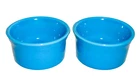 2 Homer Laughlin Fiesta Ramekin Bowls ~ Peacock Blue Custards ~ USA by HLC
