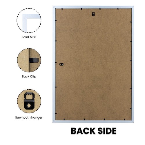 THIN Modern Picture Frame A2–A6 | Black White Oak Silver Gold | UK-Made, Perspex - Picture 47 of 75