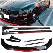 Front Bumper Lip Splitter Spoiler 86.6 Side Skirt For Dodge Charger