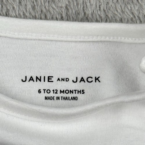 Janie And Jack White One Piece Baby Boy Size 6-12 Mo Nautical Whales Snaps NWT - Picture 5 of 6