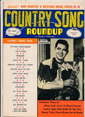 Country Song Roundup Magazine # 59 Mar 1959 Hank Thompson Elvis vs. Ricky Nelson