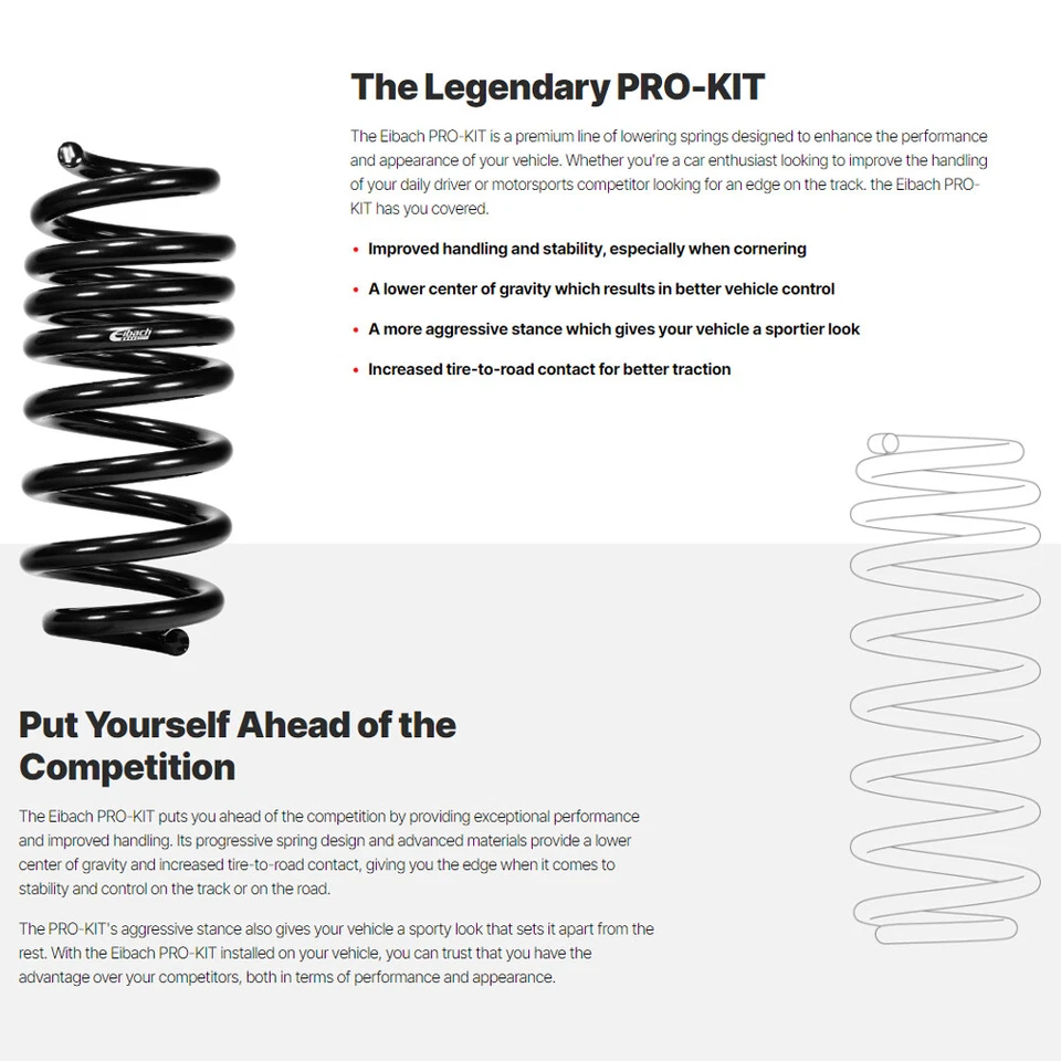 Muelles rebajadores delanteros traseros Eibach 3899.140 PRO-KIT para 05-10 Cobalto / 06-11 HHR Foto 4 de 4