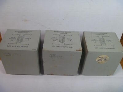 MICROTRAN Step Up Transformer M6909 110/220 VAC Pri: 110V, Sec: 220V @ .1A
