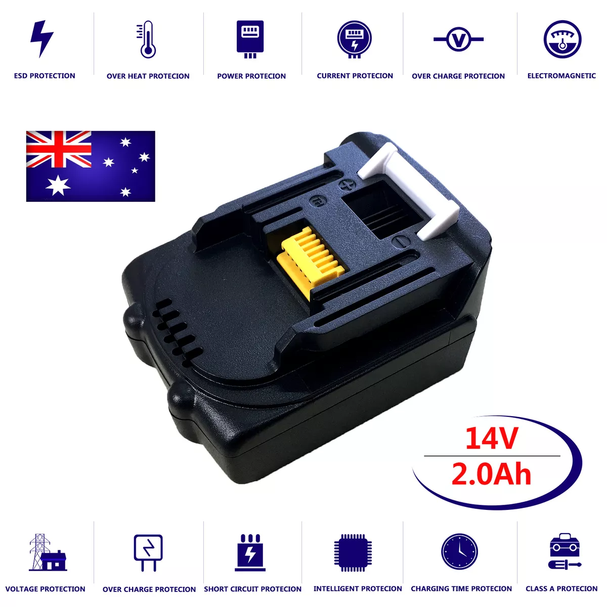 Power Tool Cordless Battery for Makita BML184 DJR183 DHP446 DDF480