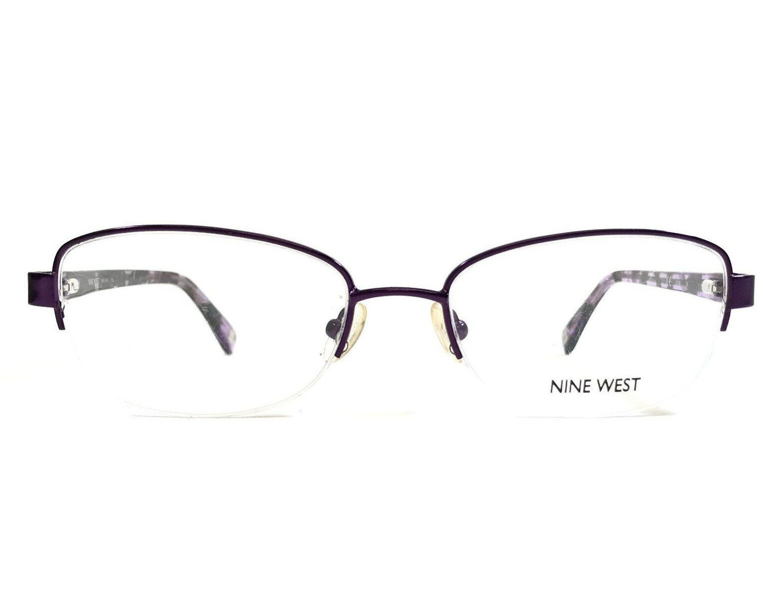 Оправа для очков Nine West NW1045 535 Фиолетовая Черепаховая овальная проволочная оправа 52-18-135