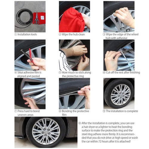 ﹒Wheel Rim Protectors For Car 8 Meters Car Alloy Wheel Rim Protectors Tire Guard