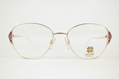 Vintage Actuell Couture mod. 547 919 54 18 135 Or Blanc Ovale Lunettes NOS - Photo 1/4