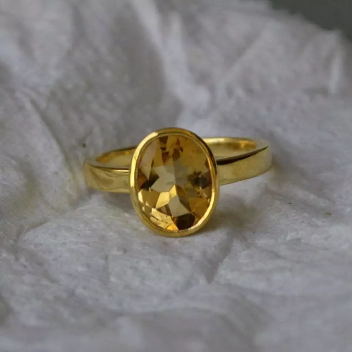 YELLOW SAPPHIRE RING 6.00 CARAT 6.25 Ratti Natural Yellow Sapphire Stone  RING Pukhraj RING Oval Shape Adjustable GOLD Ring For Girl And Women