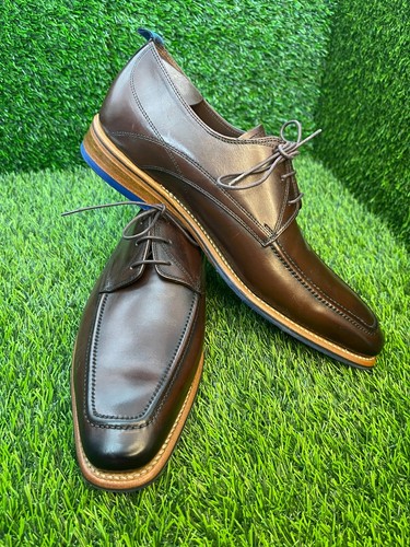 Floris Van Bommel Mens Brown Bike Toe Derby Sz US UK Lace Up Made in Italy - Picture 4 of 10