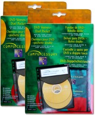 40 Compucessory CD/DVD Half Sheet Binder Filing Sleeves 2 Disks 1 Booklet Each 