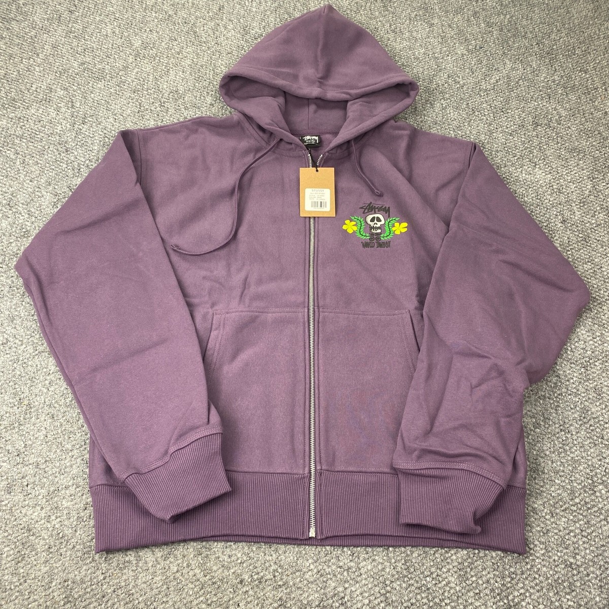 ★23SS★STUSSY SKULL CREST ZIP HOODIE s-l400.jpg