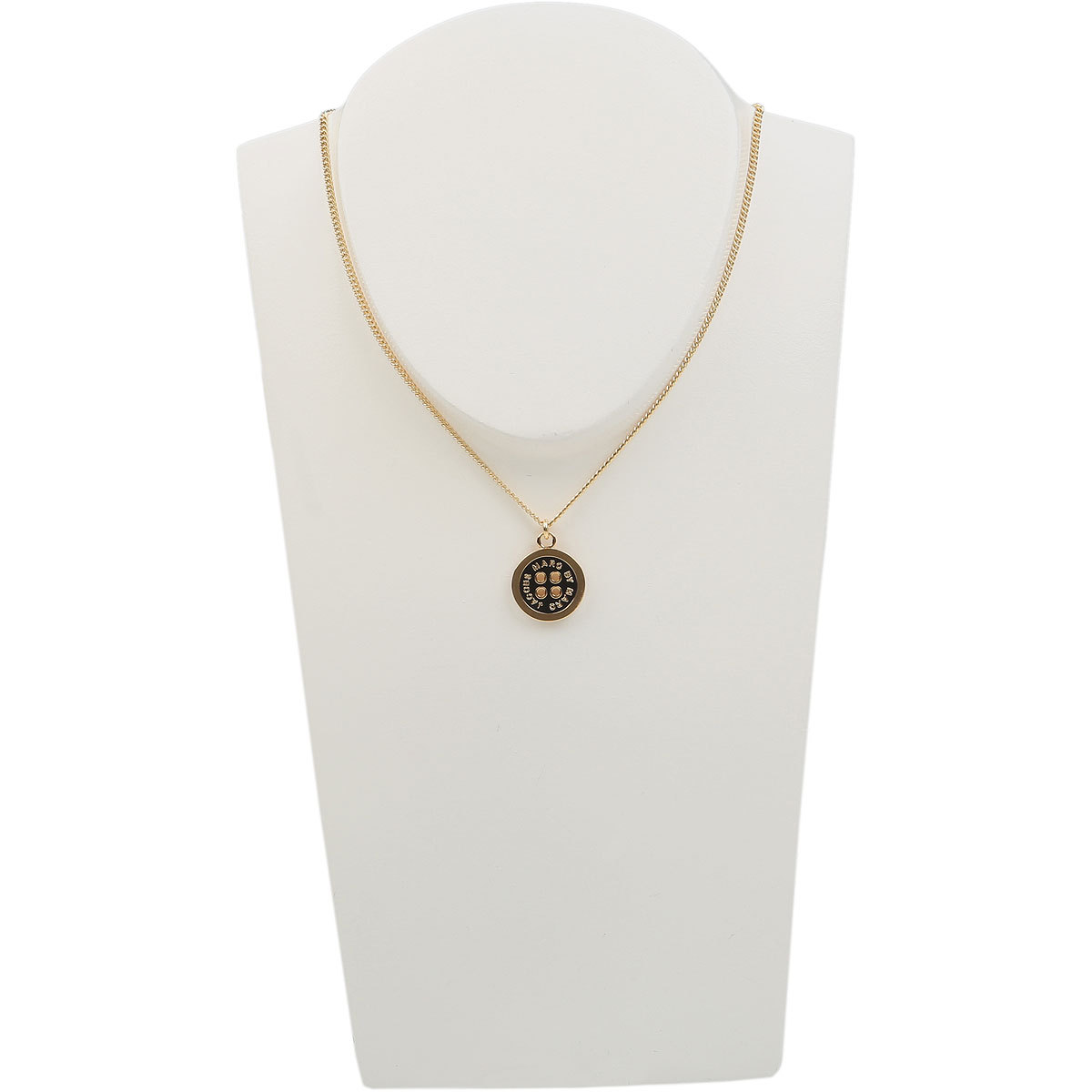 【送料関税込み】Marc Jacobs Button Pendant Necklace Marc by Marc Jacobs, Collana Pendente bottone, Logo button