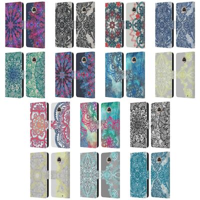 OFFICIAL MICKLYN LE FEUVRE MANDALA 3 LEATHER BOOK CASE FOR MOTOROLA PHONES