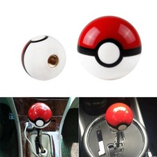 Universal Pokemon Shift Knob Round Poke Ball Go Gear Shifter Head W 3 Adapters