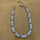Vintage TRIFARI  Retro Beautiful Gold/White Choker Necklace Jewelry