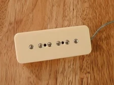 P90 SOAP BAR NECK PICKUP CREAM ALNICO 2 MAGNET VINTAGE TONE NICKEL SILVER BASE