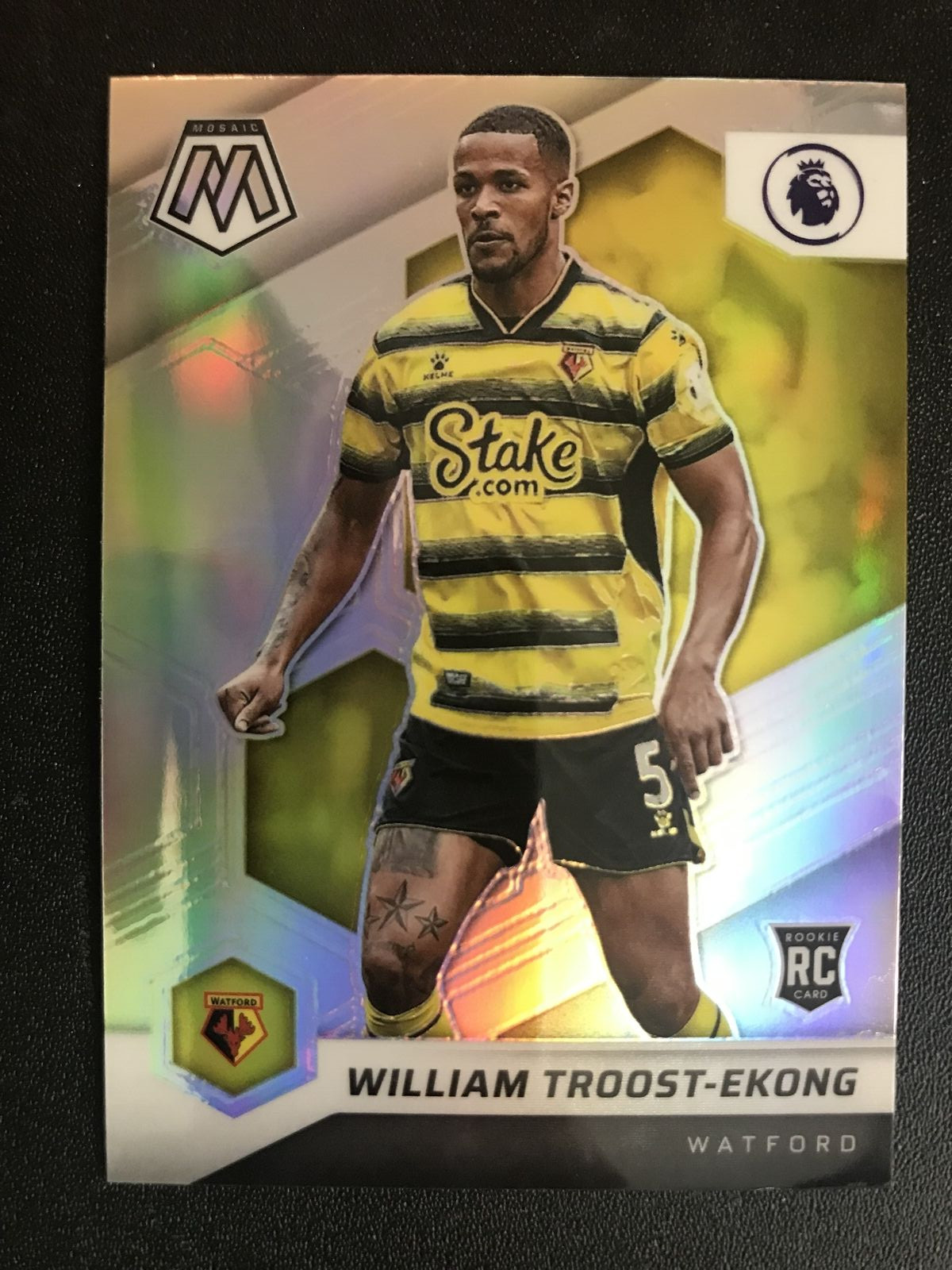 2021 Panini Mosaic #50 William Troost-Ekong Silver Prizm