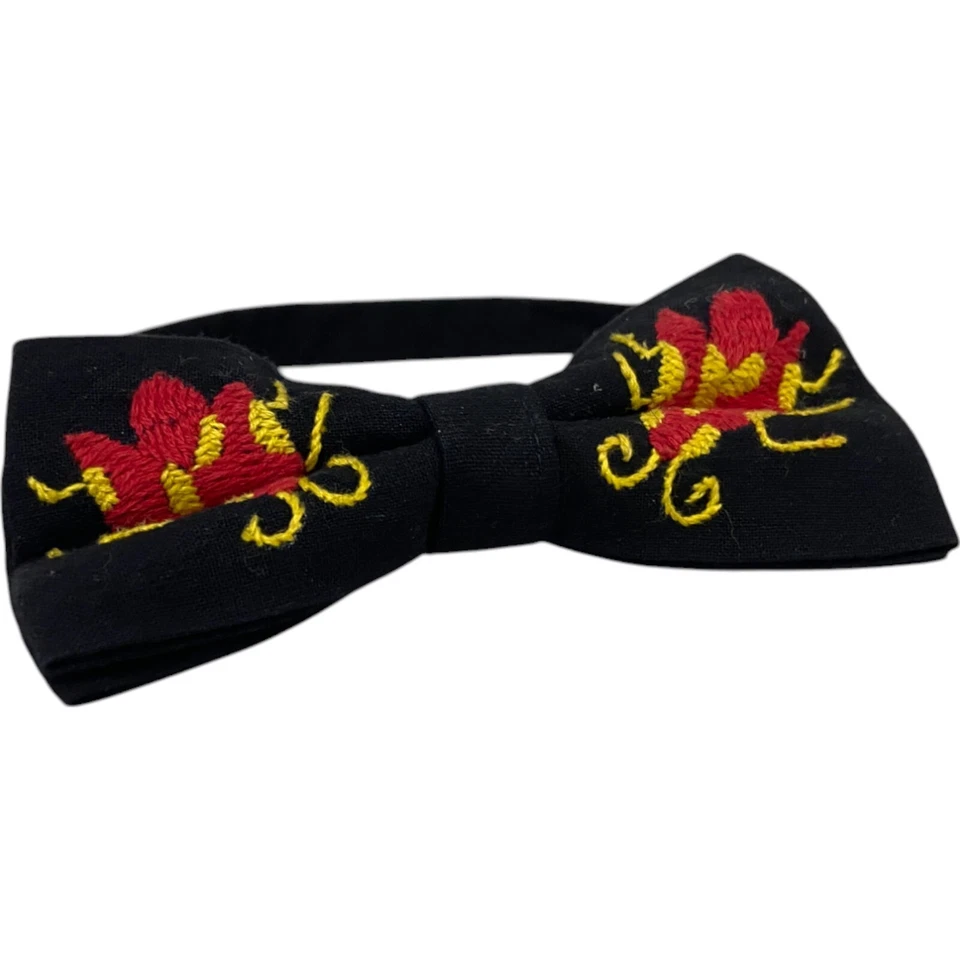 Классические предварительно завязанные галстуки-бабочки регулируемые вышитые жуки черные красные желтые унисекс - Изображение 2 из 4