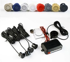 4 Parking Sensors LED Car Auto Backup Reverse Rear Radar System Alert Alarm Kit