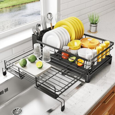 Window Dish Drying Rack Stainless Steel Dish Drainers For Kitchen - Main Image