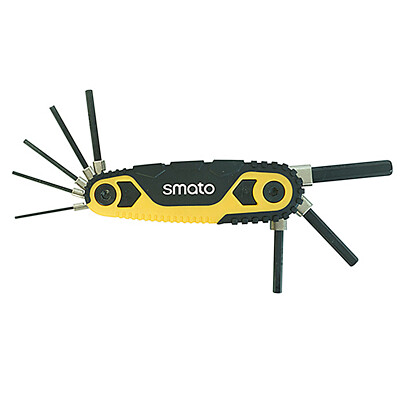 8PCS Locking & Folding Hex Key Set Multi Tool Outdoor Repair SM-8HLI(3/32~1/4'')