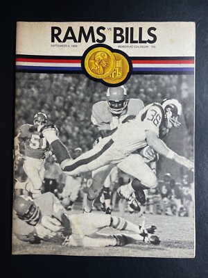 1969 Rams Bills 8/6/69 NFL Game Program Jack Kemp OJ Simpson