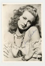 Jane Harker Hand Signed Portrait Photo 1947 Actress Glamour Girl J13907
