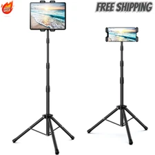 Ipad Stand Floor, Tripod Cellphone with Height Black