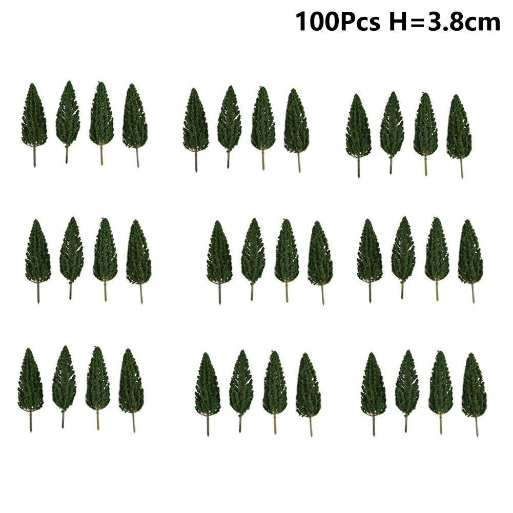 100Pcs Model Trees 38MM Model-Pine Trees N Scale Train-Railroad Landscape Layout